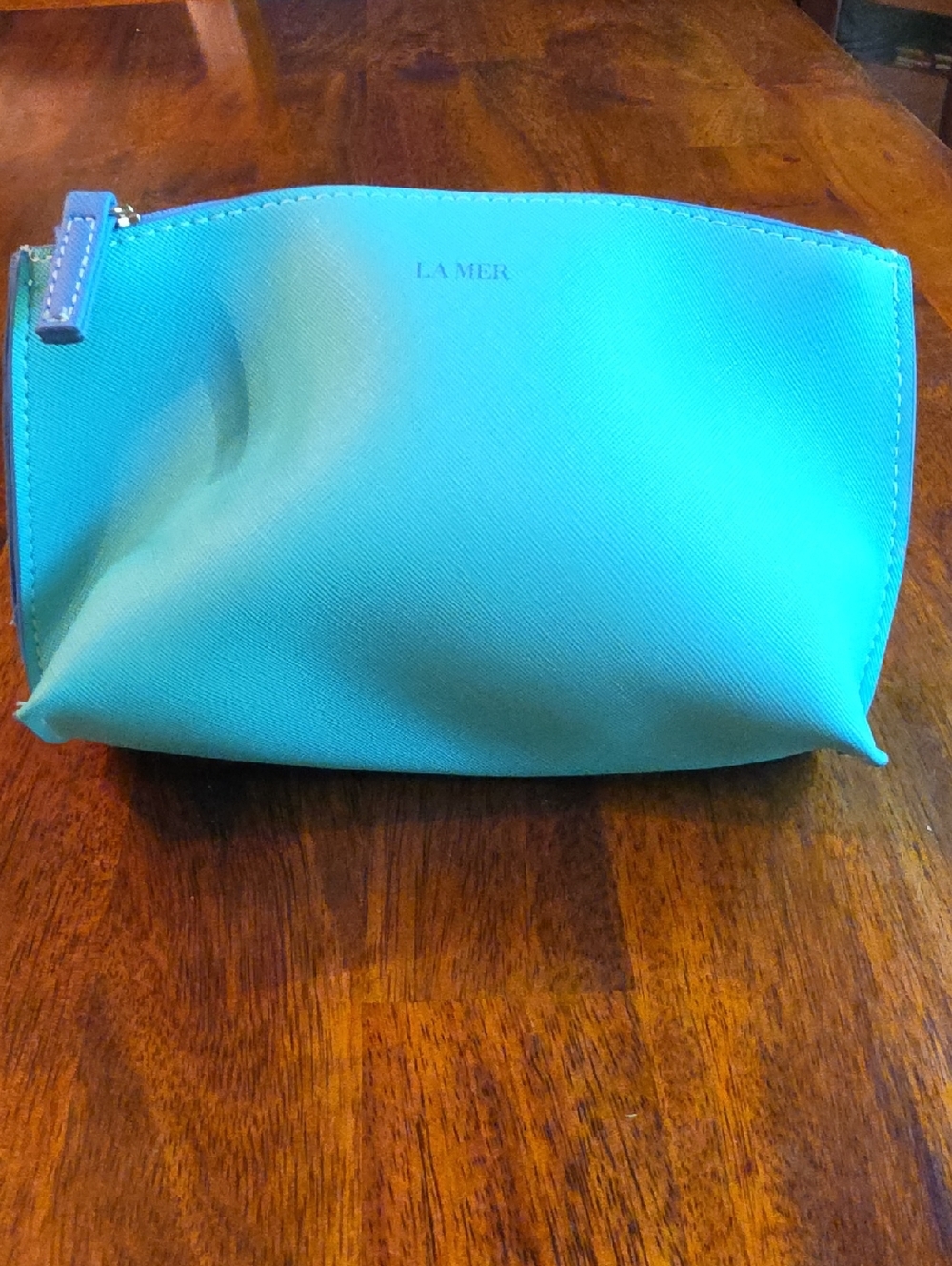 NWOT La Mer Cosmetic Bag Blue And Green